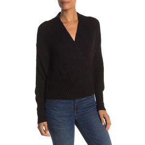 Nwt Max Studio Black Ribbed Knit Wrap 